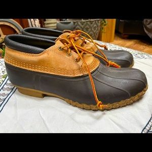 Ll bean boots leather mens 10 rain shoes duck